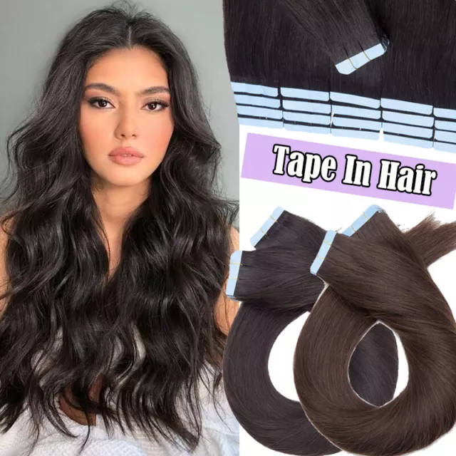 60 Stück Tape in Hair Extensions 100% Echthaar Haarverlängerung Weft Tresse 150g