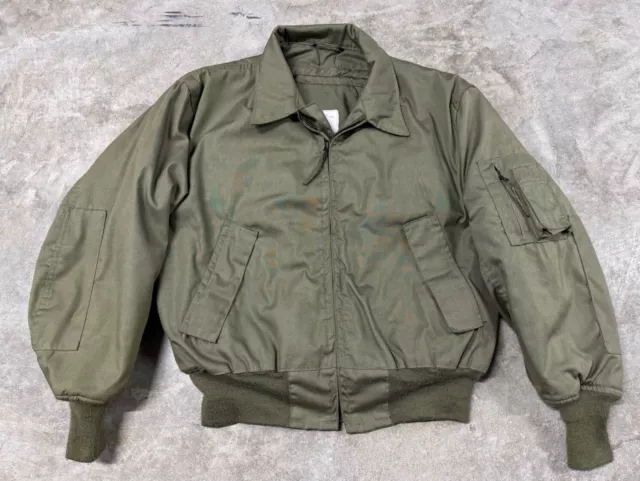 Vintage Military Tanker Jacket Cold Weather High Temp Resist Lg Short USGI Alpha