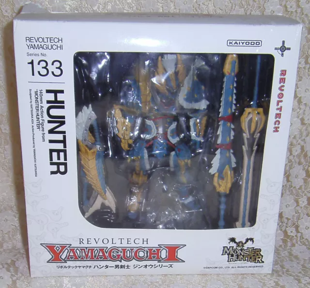 Revoltech Yamaguchi No.133 Monster Hunter Swordsman Zinogre Figure (Box Damage)