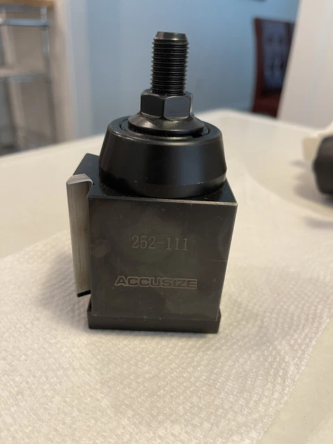 AXA Accusize 252-111 Wedge Type Quick Change Tool Post Holder Set For Lathe