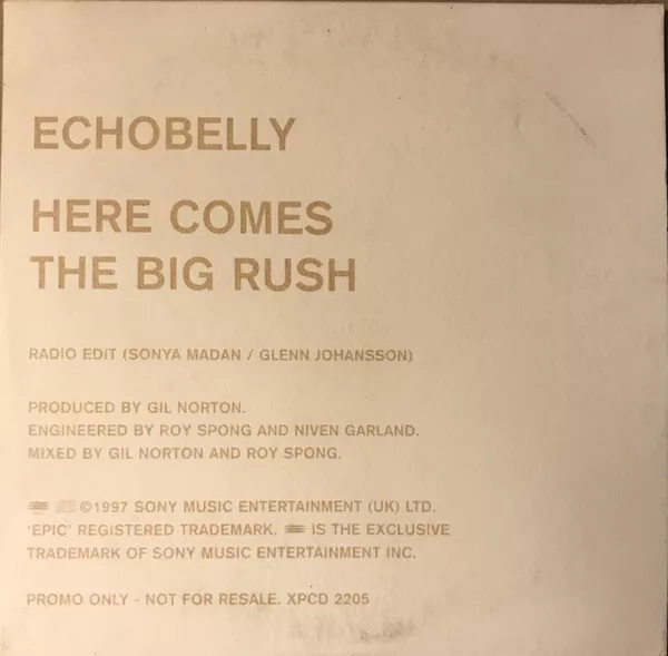 Echobelly - Here Comes The Big Rush - Used CD - K6999z