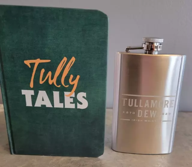 Tullamore Dew Irish Whiskey Hidden Flask Book Rare Silver Green New in Box