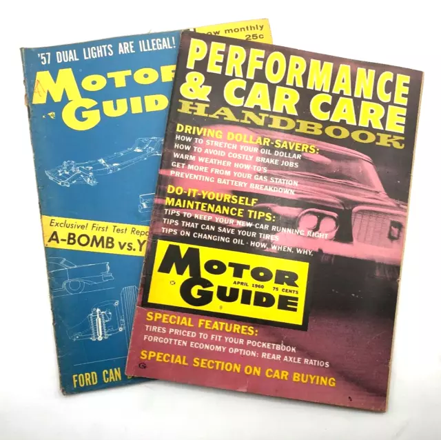 Vintage 1957 and 1960 Motor Guide Magazine Tech Test of The Mercury Dodge Pontia