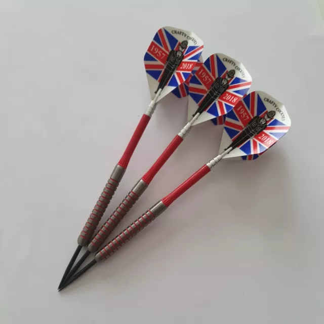 QUALITY USED SET 20 gram Eric Bristow style Red ringed grip