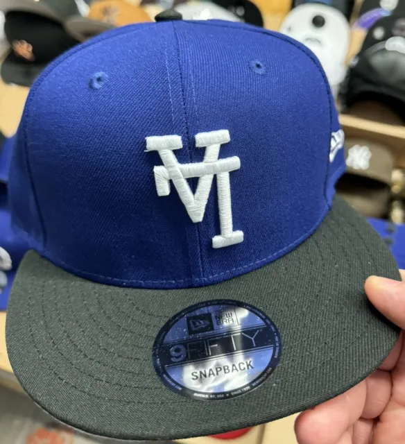 New Era Los Angeles Dodgers 9Fifty Snapback Hat Upside Down Logo Royal Blue