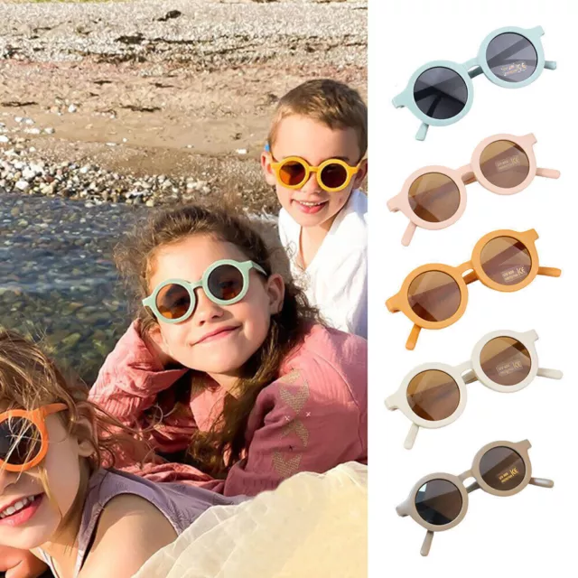 Toddler Boys Girls Sunglasses UV400 Protection Round Frame Summer Beach Eyewear