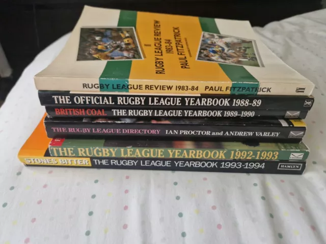 Job Lot Rugby League 6 Yearbooks STONES BITTER RUGBY LEAGUE YEARBOOK