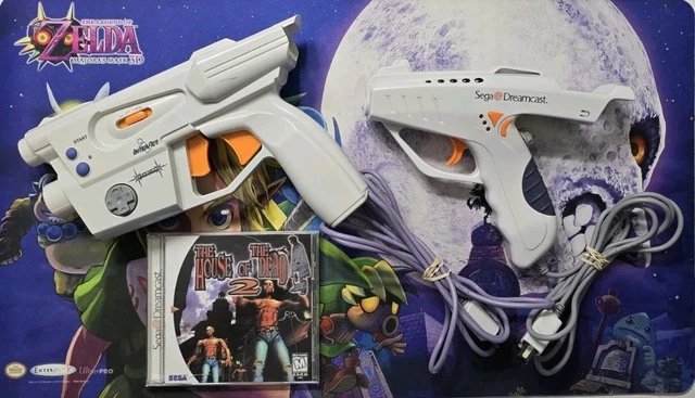 Dreamcast – Pistolet Mad Catz Confidential Mission + Bio Gun – Blanc – Occasion