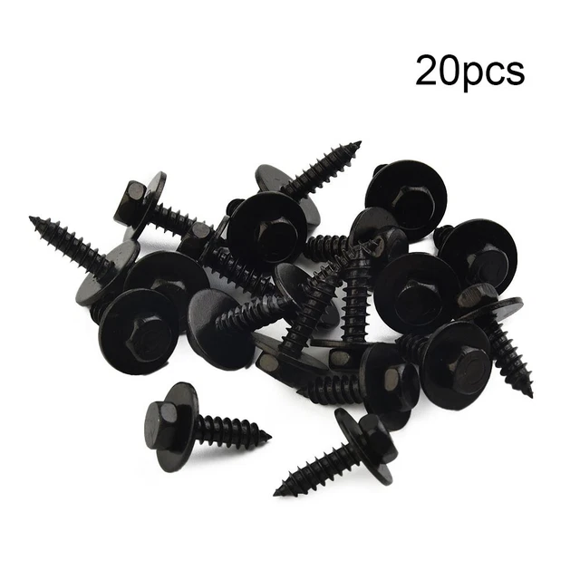 Vis auto-tappantes tête de laveuse hexagonale noire 4 8 x 19 mm pour fixation u