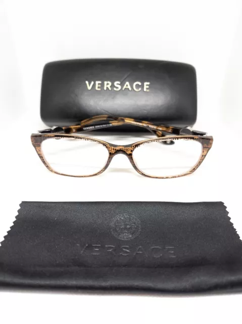 Authentic Versace Eyeglasses Frames Brown Womens  3164 991 53-16-135 2240c