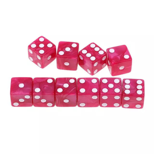 Lot de 2 à 4 dés carrés D6 à Six faces, 10 pièces, en pointillés, pour