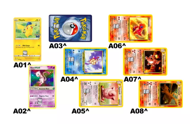 CREDIT CARD WRAP / Skin Sticker Pre-Cut Decal Fits Pokemon Card Collection  $5.99 - PicClick