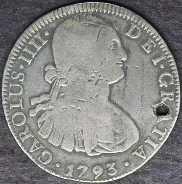 1793-Mo FM Spain Mexico Silver 8 Reales - King Carlos IV - ✪COINGIANTS✪