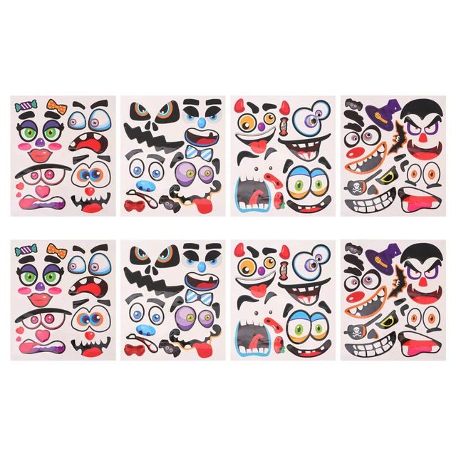 Pegatinas de papel recubierto pegatinas de Halloween ventana muebles