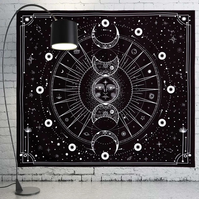 Space Zodiac Constellation Wall Hanging Sun Moon Tapestry Tapestry Psychedelic