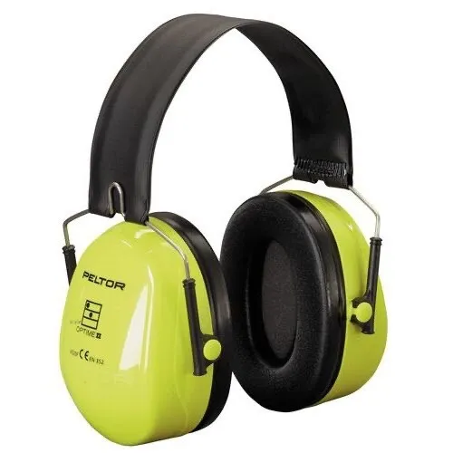 3M Peltor H520F-440-GB Optime II Earmuffs Hi-Viz Headband Ear Defenders 31dB