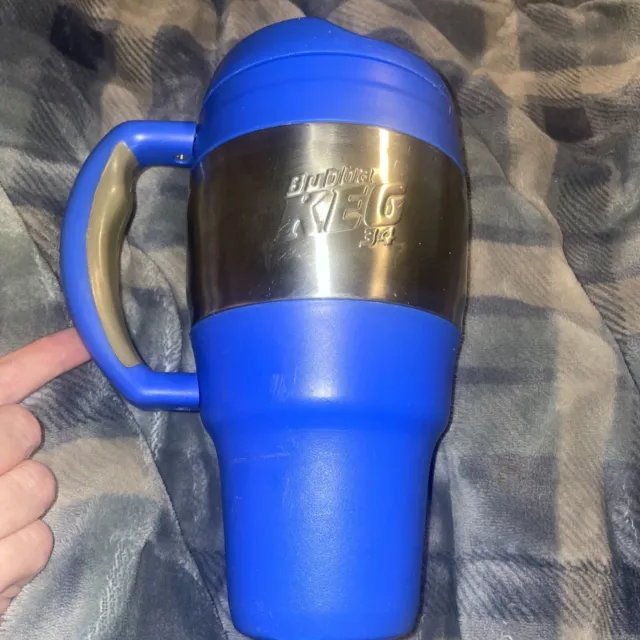 Bubba Keg 34 oz Insulated Stainless Travel Mug Blue Flip Lip Handle