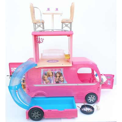 MATTEL BARBIE DREAM Camper RV Bus Home Van Motor Pink Playset Pool