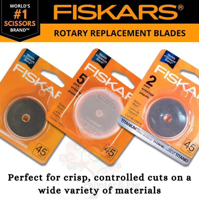 FISKARS 45MM GENUINE Rotary Cutter Replacement Blades Stainless Steel