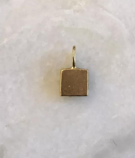 Diana Warner New York Gold “B” Square Charm - NEW 2