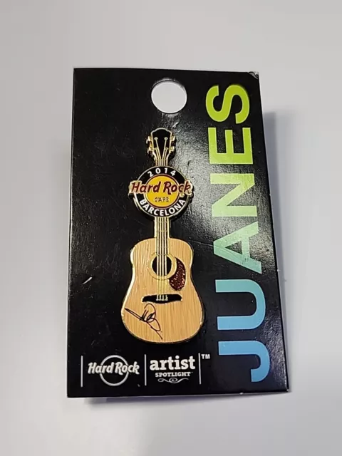 Barcelona 2014 Hard Rock Cafe Trading Pin Juanes Acoustic Guitar Limited Edition