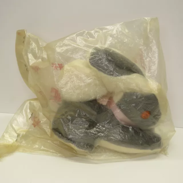 Vtg 1968 Ganz Bros. Plush Rabbit In Original Bag Washable Orlon Foam Filled NOS