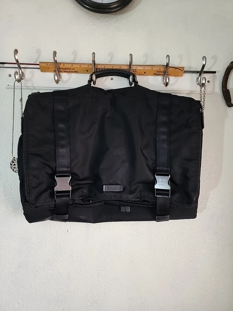 COACH Vintage Luxury Black Leather  Travel Garment Bag.