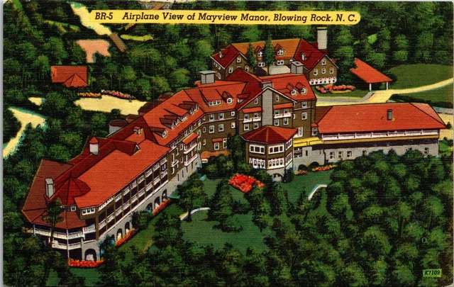 Airplane View Mayview Manor Blowing Rock North Carolina NC Unposted Postcard