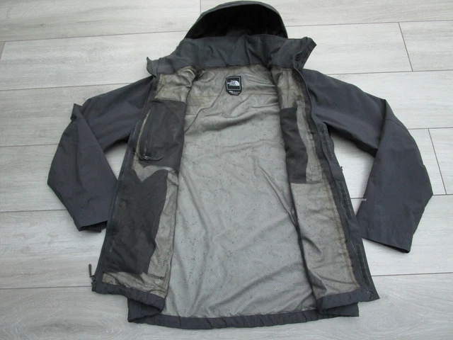 The North Face Mens Lowland Jacket Hyvent Waterproof Rain Coat M Grey Resolve 9