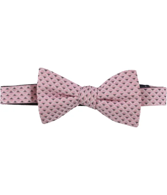 Ryan Seacrest Mens Geometric Pre-tied Bow Tie, Pink, One Size