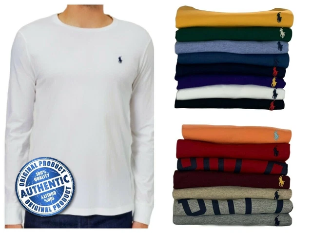 T-shirt a maniche lunghe ragazzo ex Ralph Lauren top 2 3 4 5 6 7 8 10 12 14 16 originale