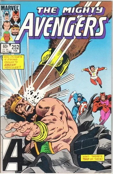The Avengers Comic Book #252, Marvel Comics 1985 VERY HIGH GRADE UNREAD NEW