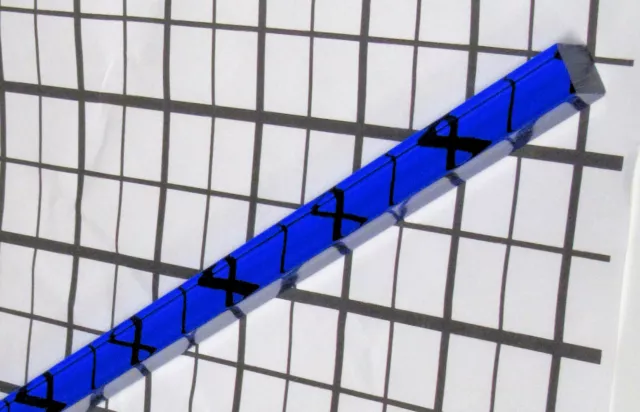 1/2” x 1/2" x 24” INCH LONG SQUARE CLEAR BLUE ACRYLIC PLEXIGLASS TRANSLUCENT ROD