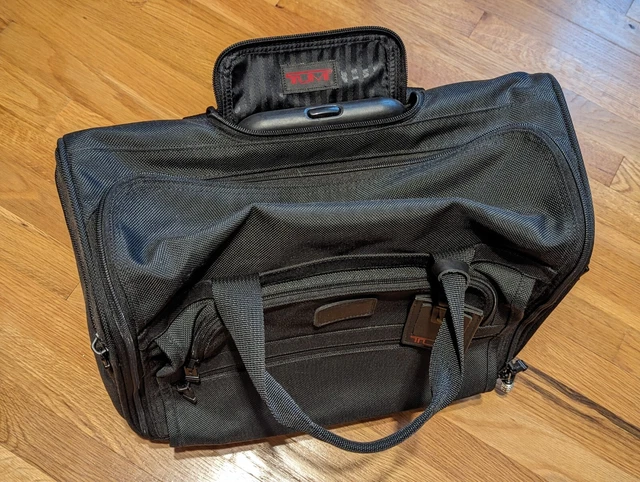 Tumi 'Alpha' Black 2 Wheeled 17” Rolling Tote Carry On Luggage 2221D3 Weekender 2