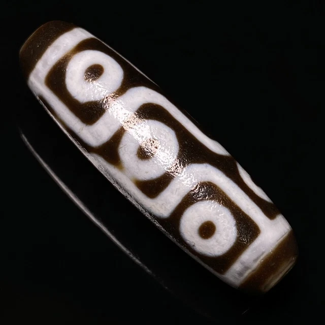 Ancient Tibetan DZI Beads Old Agate Lucky 9 Eye Totem Amulet Pendant GZI