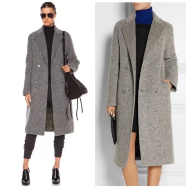 T by Alexander Wang Donegal Reversible Wool Silk Blend Coat 2