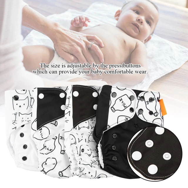 4pcs/set Baby Cloth Diaper Cover Washable Reusable Newborn Nappy Cover Adju _s