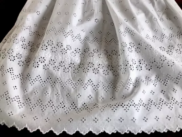 Abito da battesimo vintage per bambini broderie inglese bianco cotone pizzo abito?