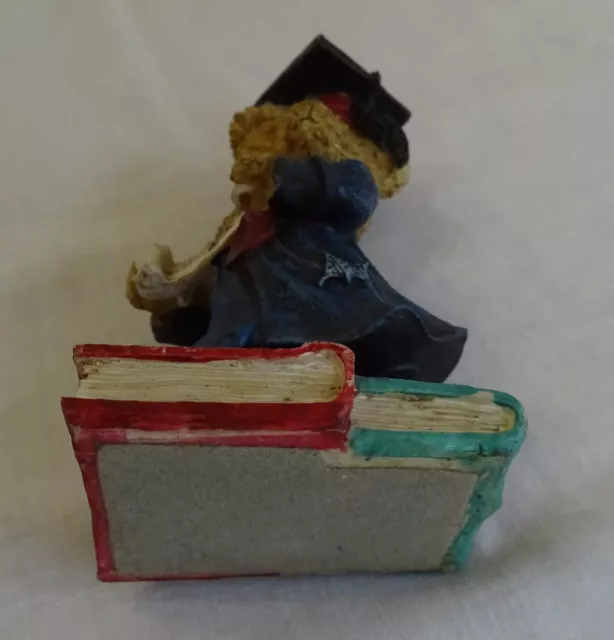 GRADUATION BEAR "GOING FORTH" in CAP & GOWN on BOOKS 5 1/2" High 3