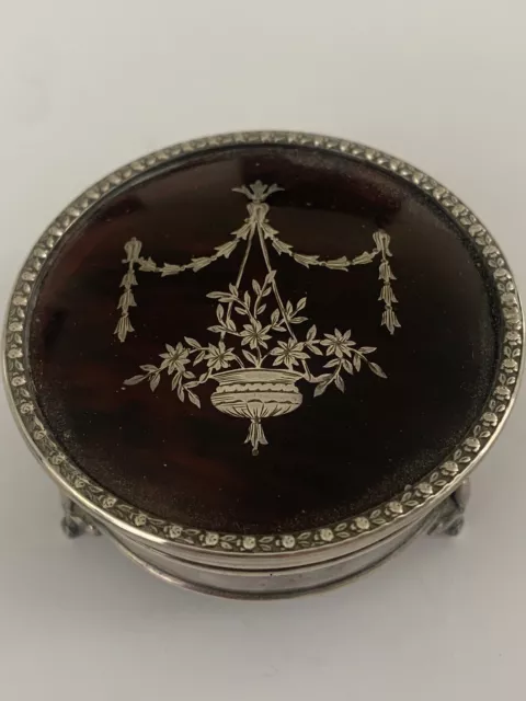 Fine bara gioielli con cerniera argento edoardiano finto guscio di tartaruga Londra 1918