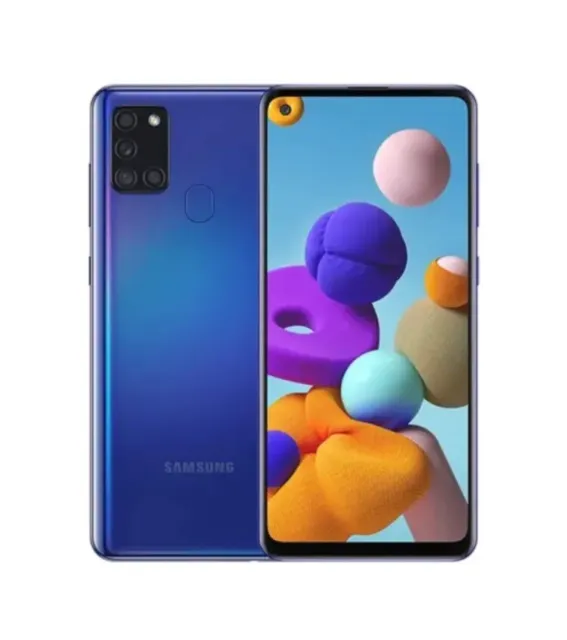 NEW Samsung Galaxy A21s - 64GB -Blue (Unlocked) (Dual SIM) Smart Phone