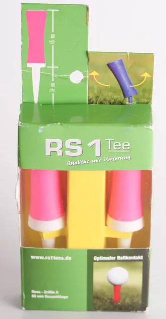 RS1 Golftee Talla A, Rosa, 80mm, RS1 _ 3 Tees Palitos de Golf