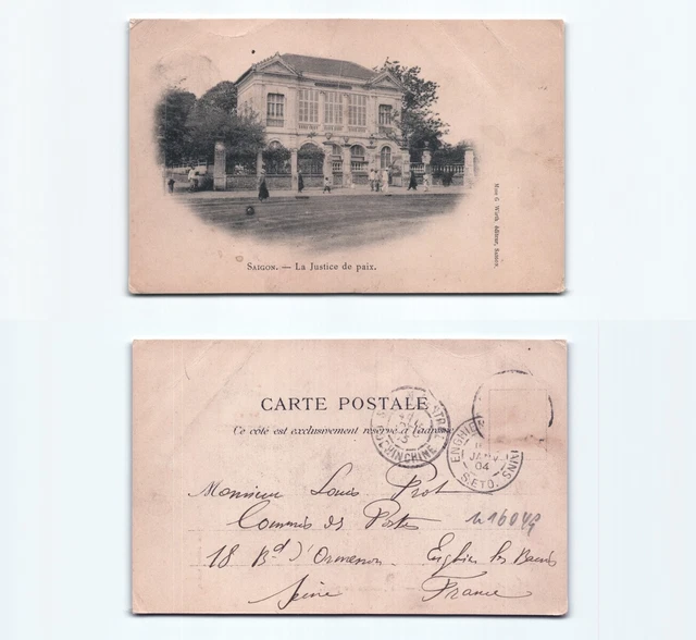 (n16049)   Saigon Justizpalast 1904  Ansichtskarte Indochina (französisch)