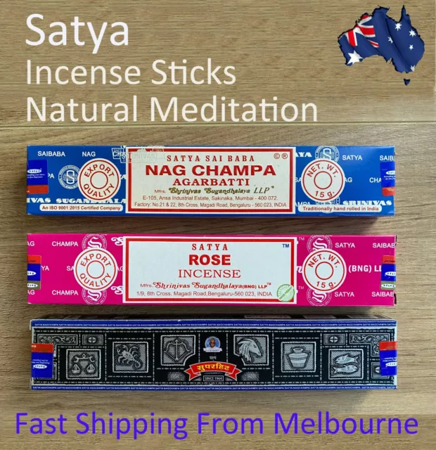 Satya Incense Sticks Natural Meditation Home Yoga Aroma Fragrance Scents