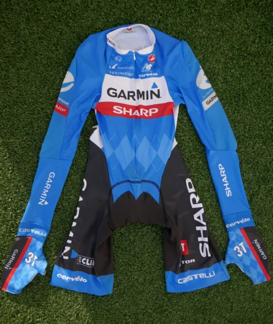 Skinsuit with gloves Cannondale Garmin Castelli S cyclism Bike proteam bibshort