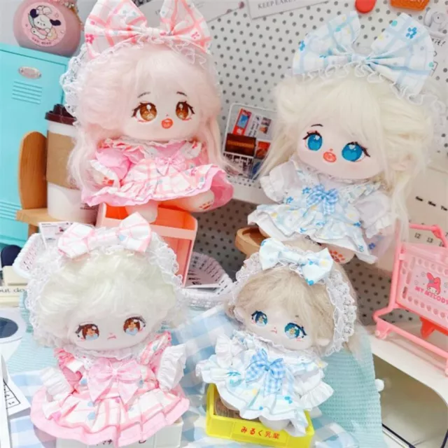 2 Farben Prinzessin Kleid Plüschpuppen Kleidung 10/20cm Baumwolle Puppe/EXO Idol Puppen