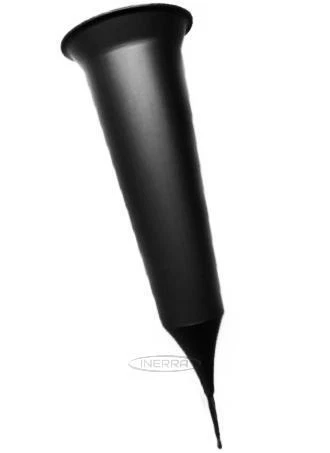 Black Flower Holder Grave Vase Spike - No Text