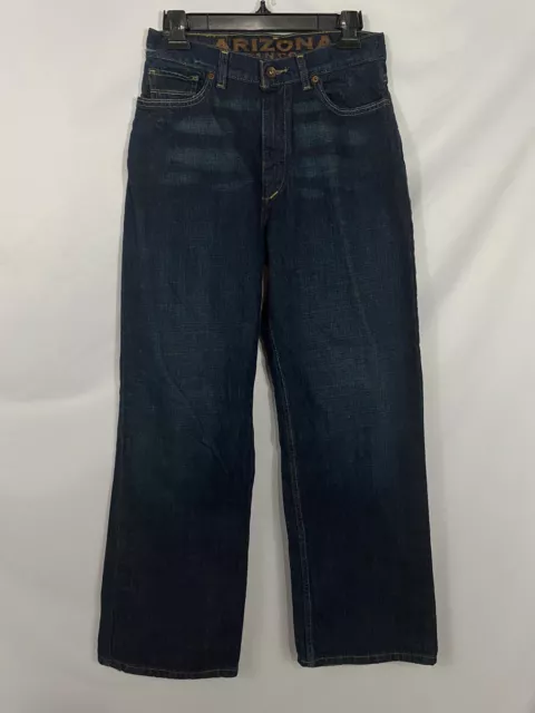 Arizona Boys Size 18 Blue Relaxed Fit Straight Leg Cotton Denim Jeans