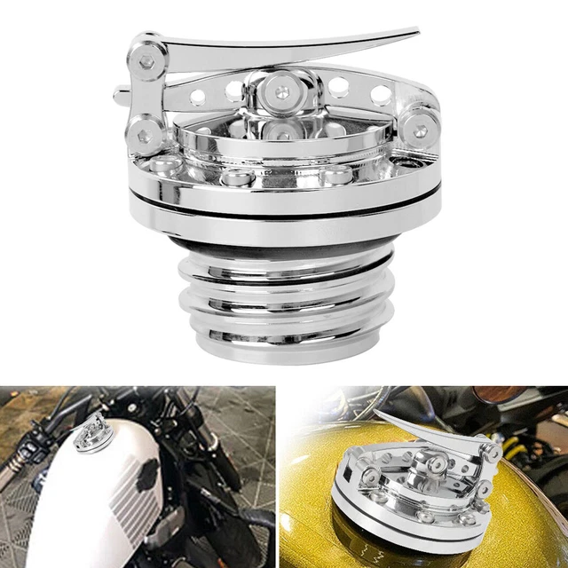 Chrome Fuel Tank Cover Gas Oil Cap For Harley Touring Sportster XL 1996-2022