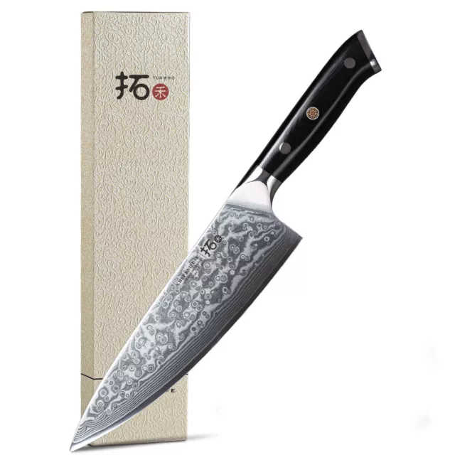 TURWHO 8inch Chef Knife Japanese 67-Layer VG10 Damascus Steel Kitchen Knife